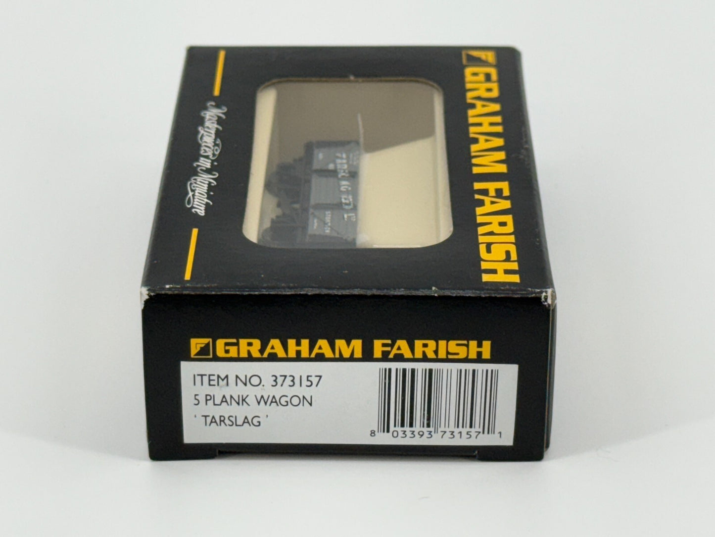 Graham Farish 373-157 N Gauge 5 Plank Wagon TARSLAG 836 Stockton USED in Box