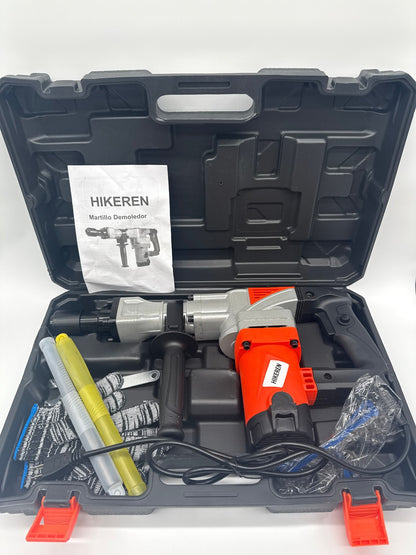 Demolition Jack Hammer Concrete Breaker 1400W Electric Hammer 2 Chisel Bit Kit