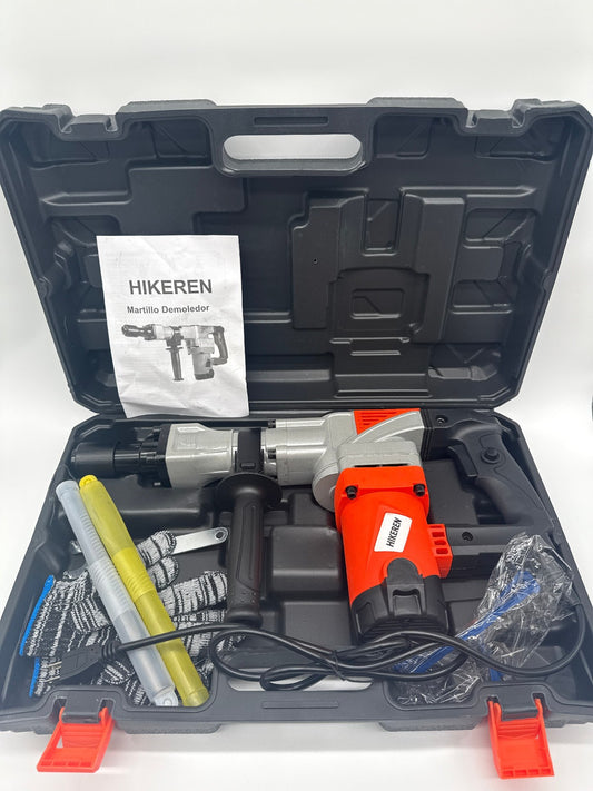 Demolition Jack Hammer Concrete Breaker 1400W Electric Hammer 2 Chisel Bit Kit