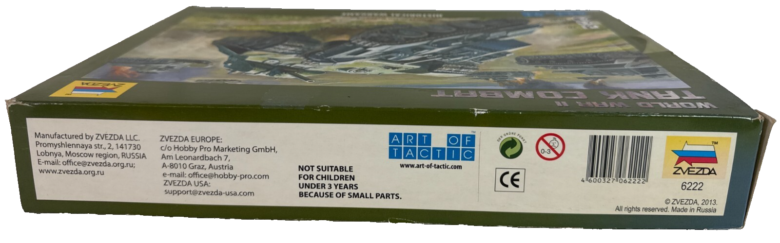 Zvezda WWII Tank Combat Historical Wargame Art of Tactic Open Box Complete Nice