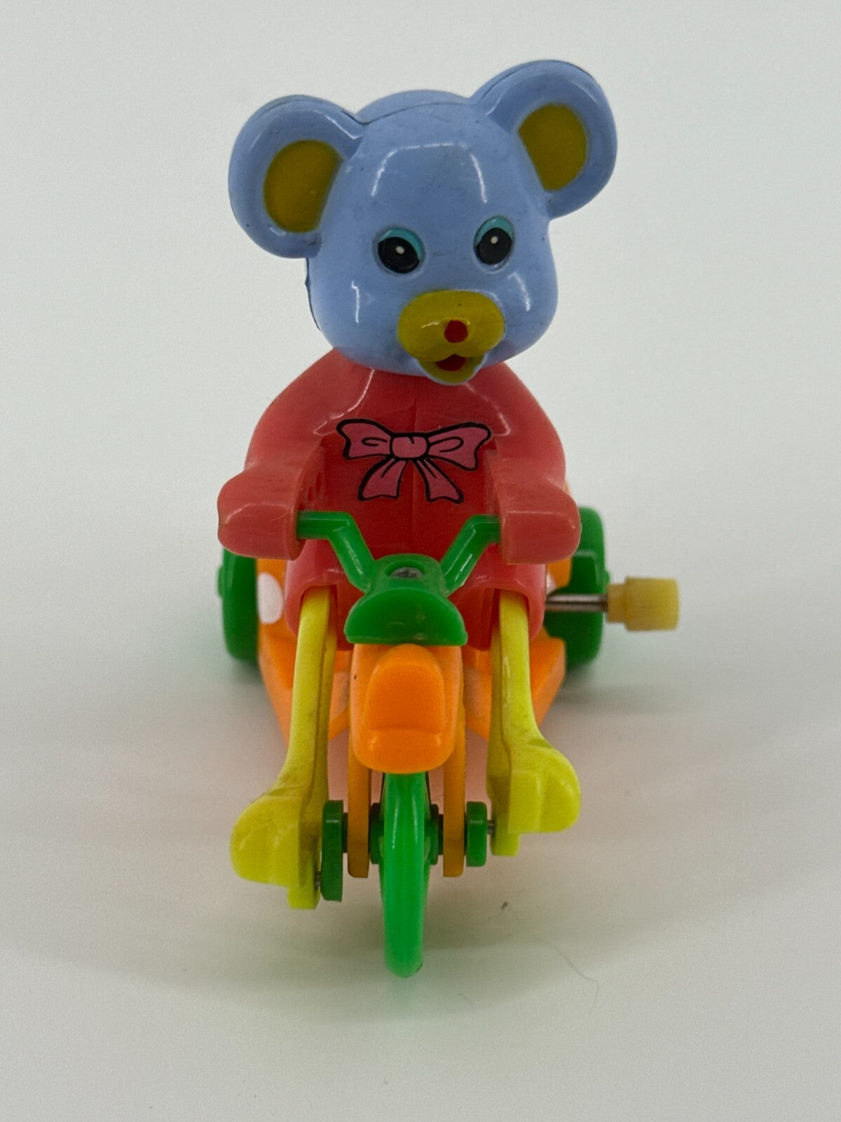 Vintage Wind-Up Trike Toys Lot Bunny Bear Sidecar Easter Pastel 90s Cute Set 3