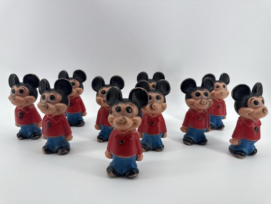 Lot of 10 Disney Mickey Mouse Figures 1960s Hong Kong