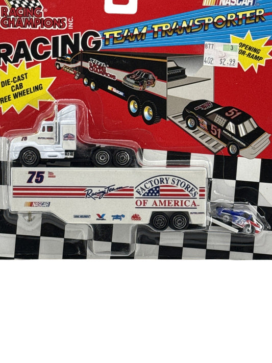 Vintage 1994 Racing Champions NASCAR Team Transporter Factory Stores 75 Diecast