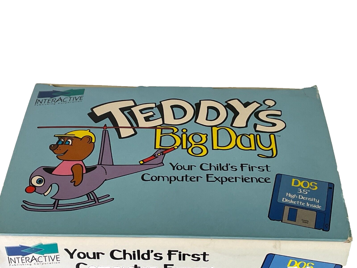 Teddy’s Big Day Interactive PC Learning Toy w 3.5" DOS Diskette Sealed NIB