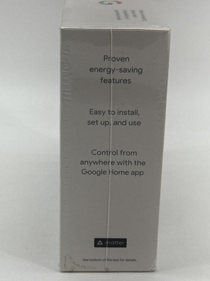Google Nest Thermostat 4th Gen Snow White Smart Home Wi Fi Compatible Energy Box