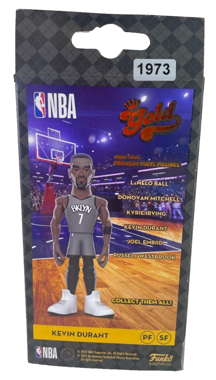 Funko Gold NBA Kevin Durant 12" Vinyl Figure Brooklyn Nets #1973 Collectible