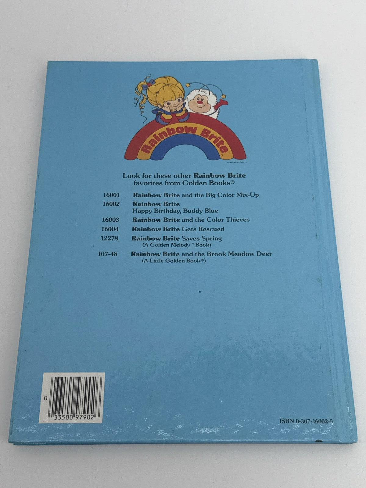 1984 Rainbow Brite Happy Birthday Buddy Blue Golden Book