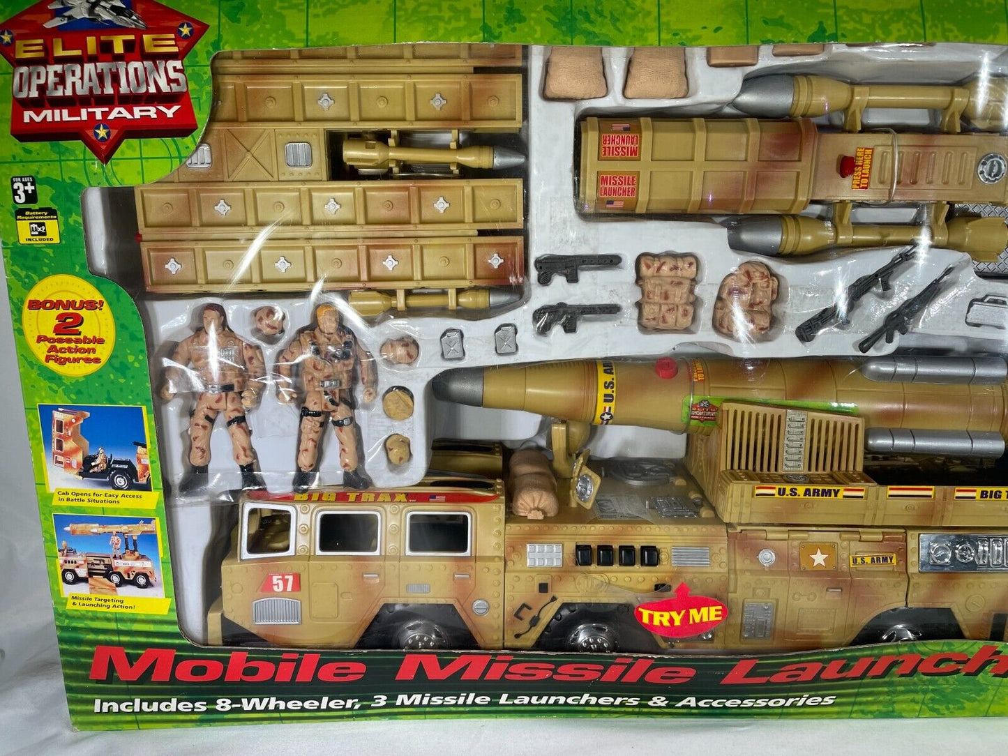 Elite Operations Military Mobile Missile Launcher Playset - 8-Wheeler - 3 Launch