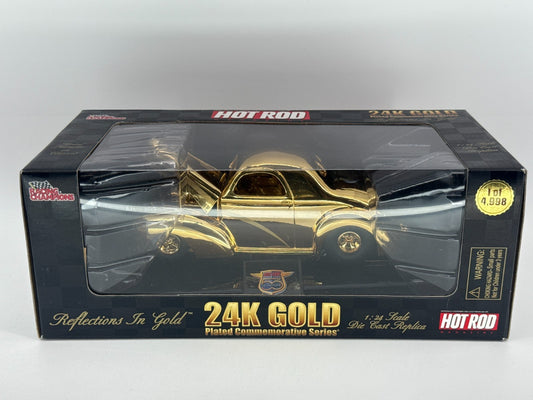 Racing Champions 1:24 24K Gold Plated ‘41 Willys Coupe– HOT ROD Magazine Limited