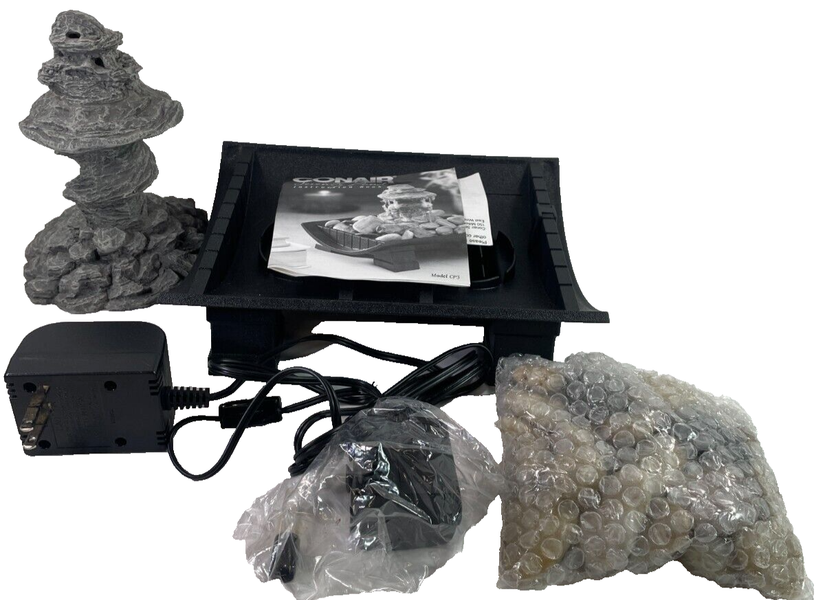 💧 Conair Serenity Pond Tabletop Fountain – Relaxing Waterfall w/ Stones & Pump!
