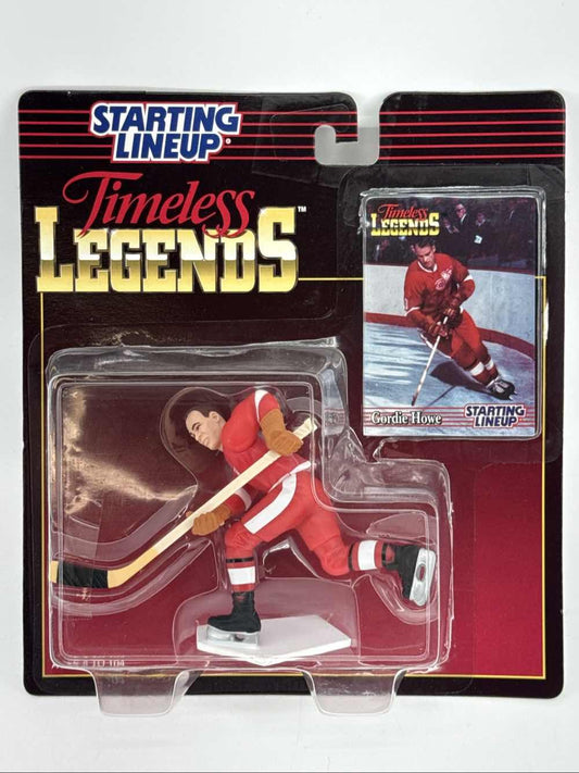 1995 Starting Lineup Gordie Howe Timeless Legends NHL SLU Figure Card Red Wings