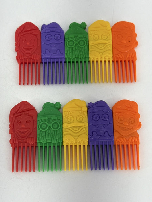 1990 McDonald's Rainbow Comb Set Ronald Grimace