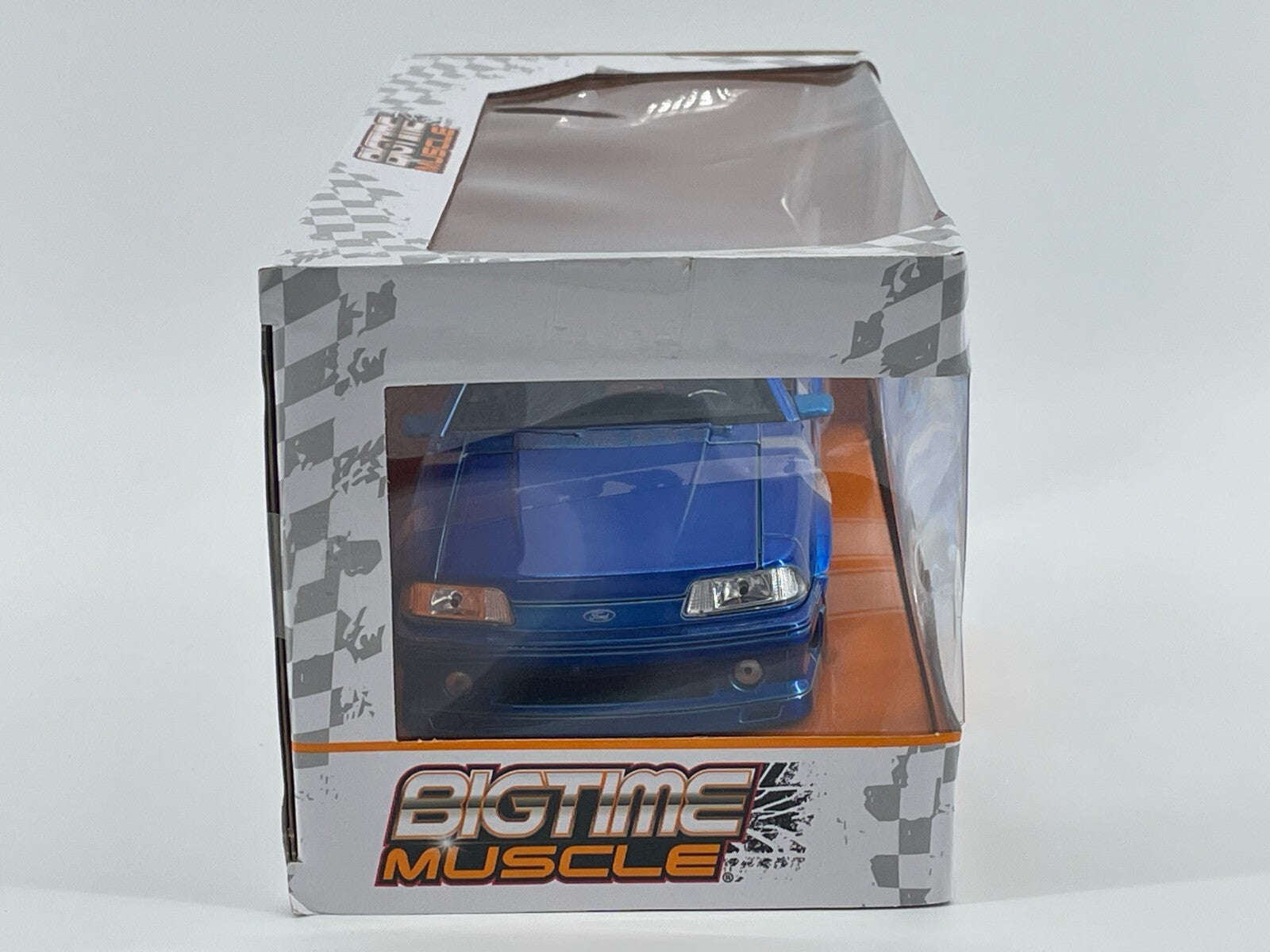 Jada Bigtime Muscle 1989 Ford Mustang GT 5.0 Blue 1:24 Die-Cast Car Model 3001