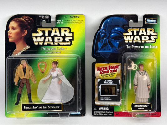 Star Wars Princess Leia Luke Skywalker Mon Mothma POTF Kenner Figure Lot