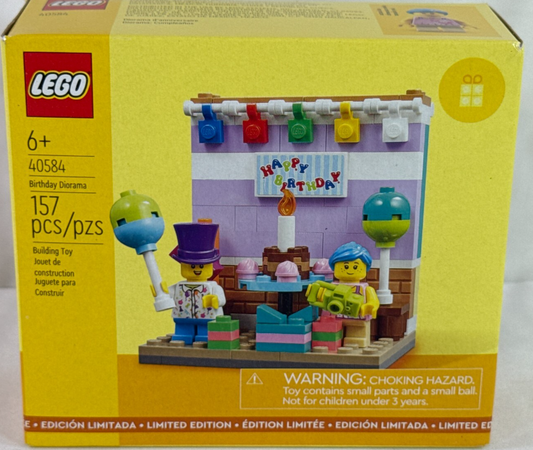 LEGO 40584 Birthday Diorama VIP Exclusive Set 157pcs Cake Balloons Minifigs NEW