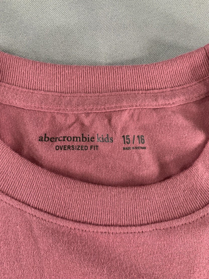 Snoopy Los Angeles Biker Club Shirt Youth 15/16 Pink Abercrombie Kids Graphic