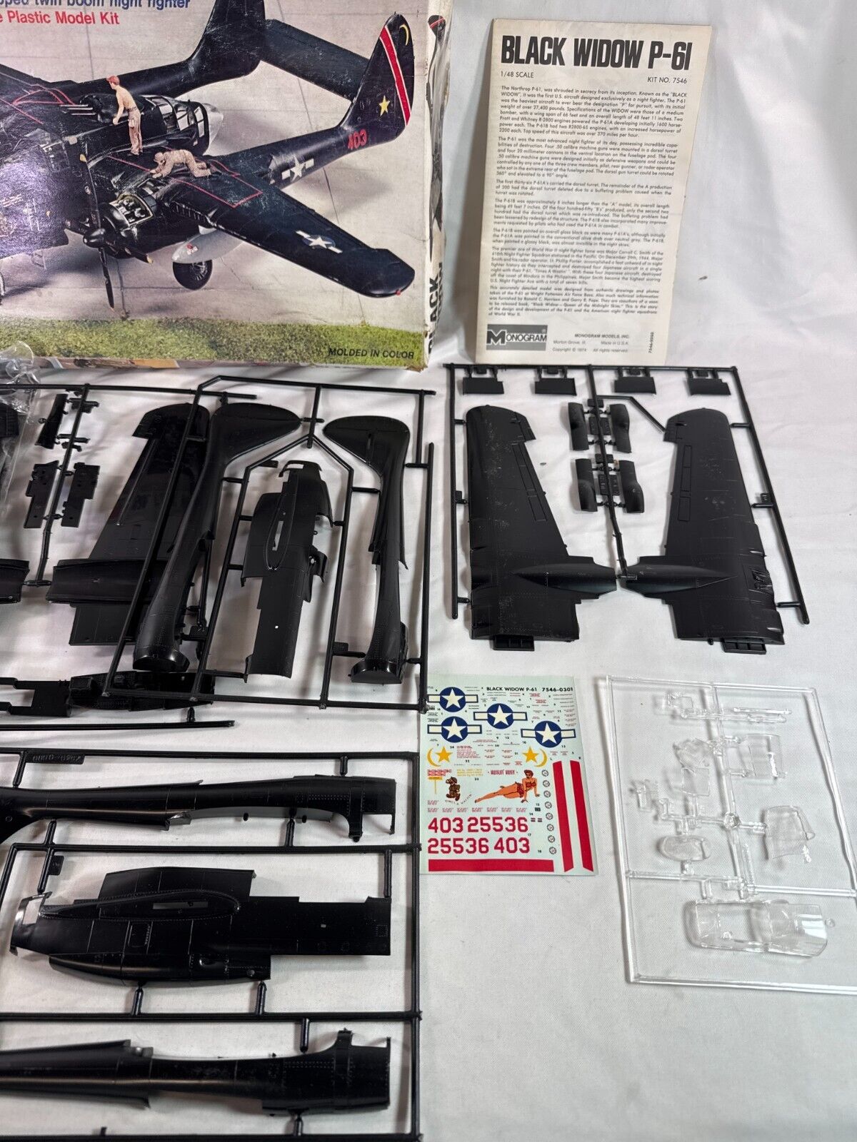 Monogram P-61 Black Widow 1/48 WWII Night Fighter Model Kit