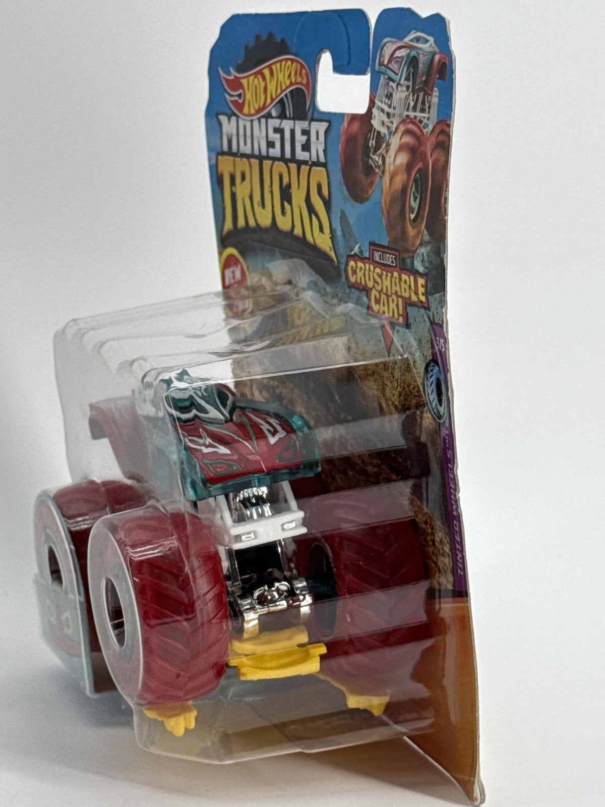 Hot Wheels Monster Trucks El Superfasto 20/75 Red 1:64 Diecast Crushable Car New