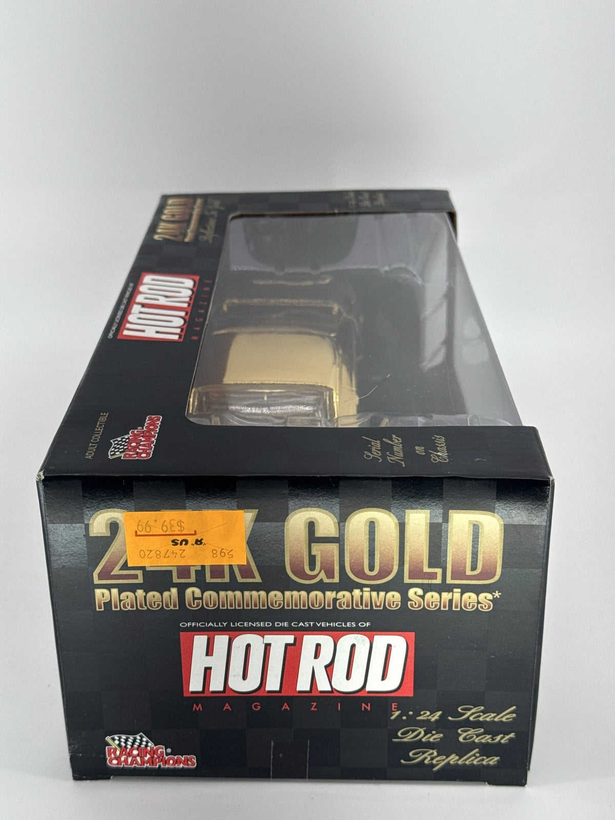 Racing Champions 24K Gold Plated Hot Rod Reflections In Gold 1:24 1/4998