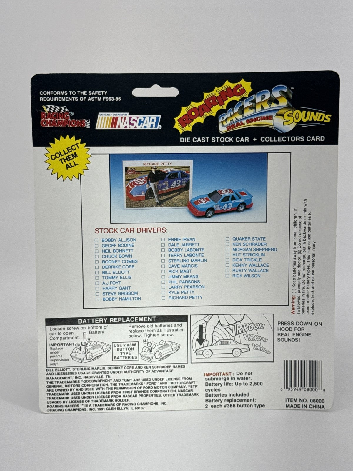 Richard Petty #43 Racing Champions Roaring Racers Real Engine Sounds 1:64 NASCAR