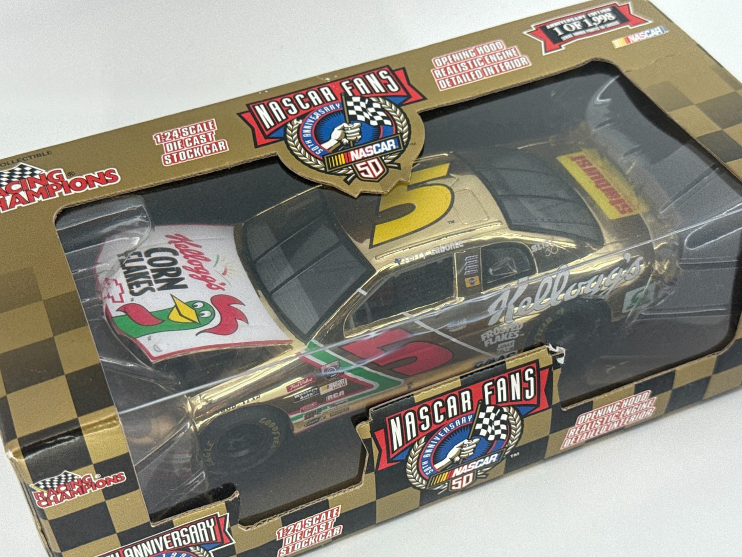 Racing Champions 1:24 NASCAR #5 Kellogg’s Gold Car 50th Anniversary 1 of 1998