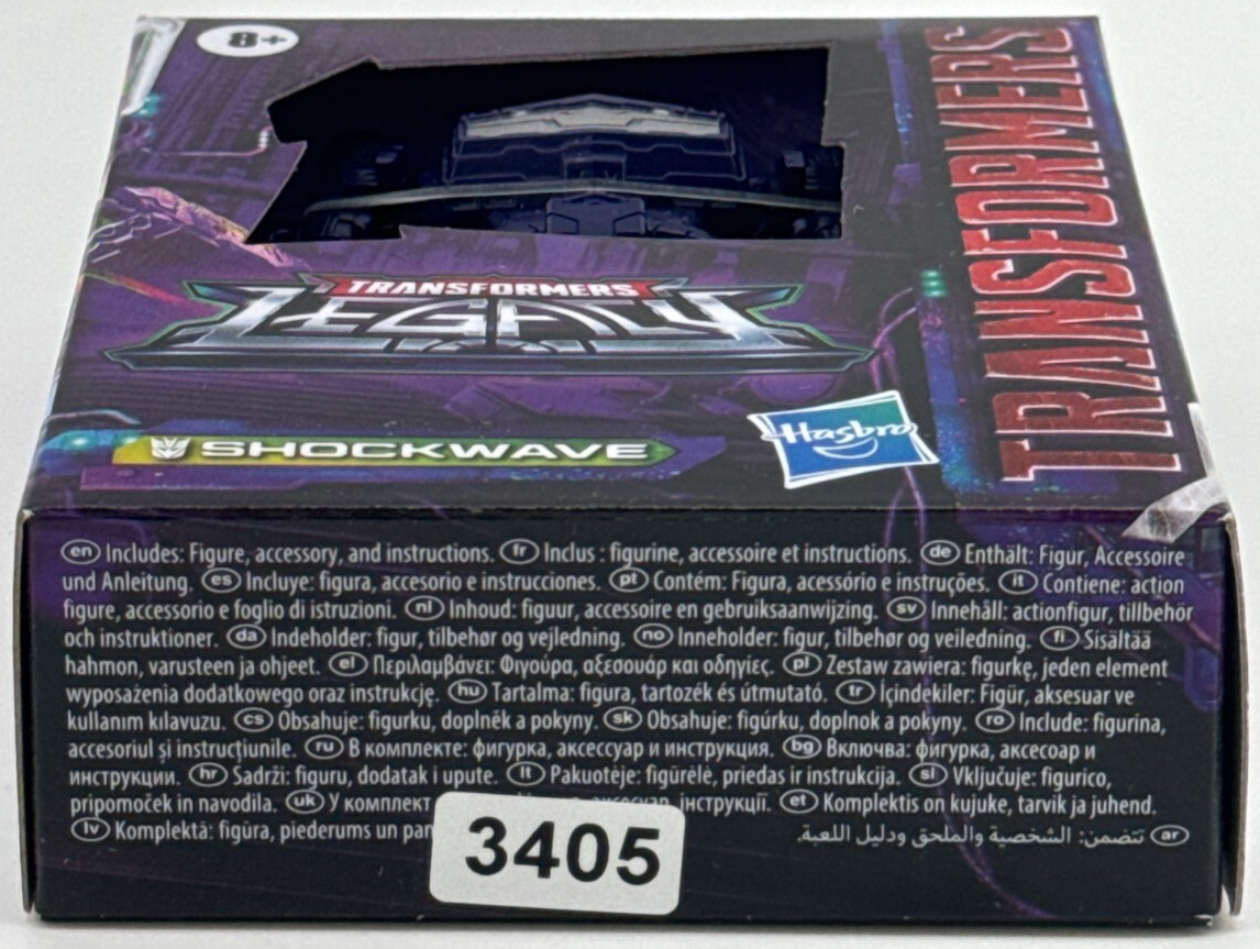 Hasbro Transformers Legacy Shockwave Core Class Generations G1 2022 New 3405
