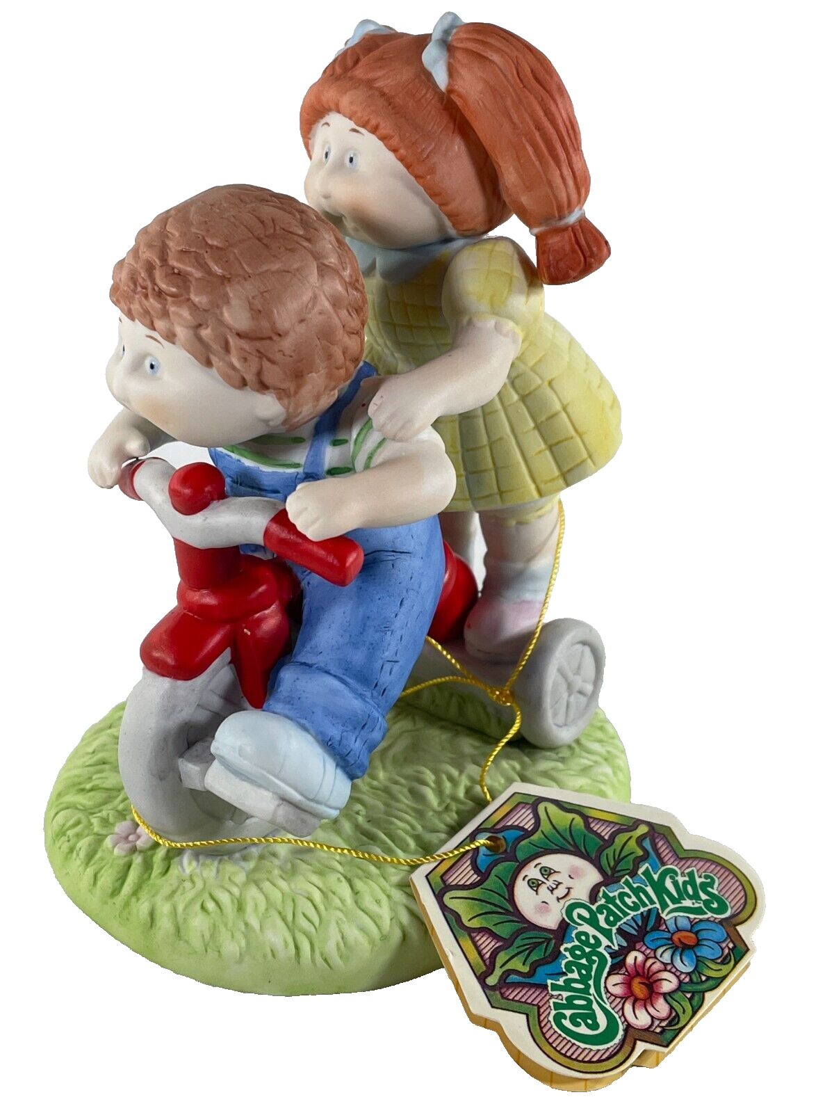 1985 Cabbage Patch Kids Gimme A Ride Figurine Xavier Roberts Ceramic w Tag