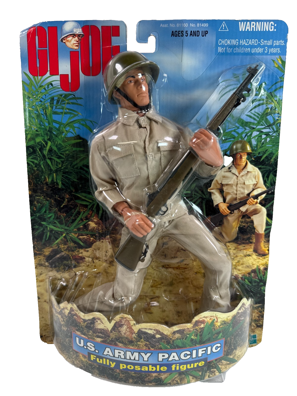 Hasbro GI Joe 12" US Army Pacific 1998 WWII Action Figure Rifle Helmet Sealed NO