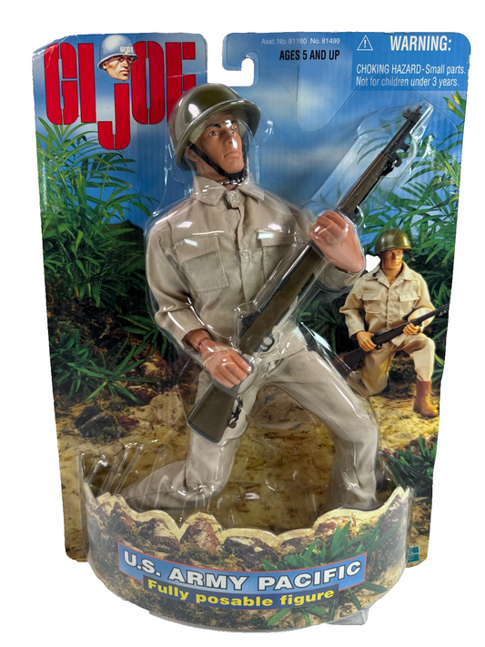 Hasbro GI Joe 12" US Army Pacific 1998 WWII Action Figure Rifle Helmet Sealed NO