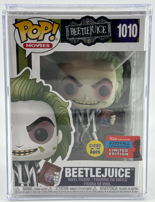 Funko Pop! Beetlejuice #1010 GITD 2020 Fall Convention Exclusive + Protector