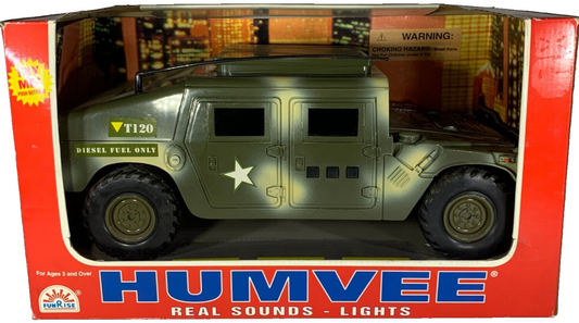 Vintage 1999 Funrise Army Humvee Toy Truck Lights & Sounds Military Green NIB