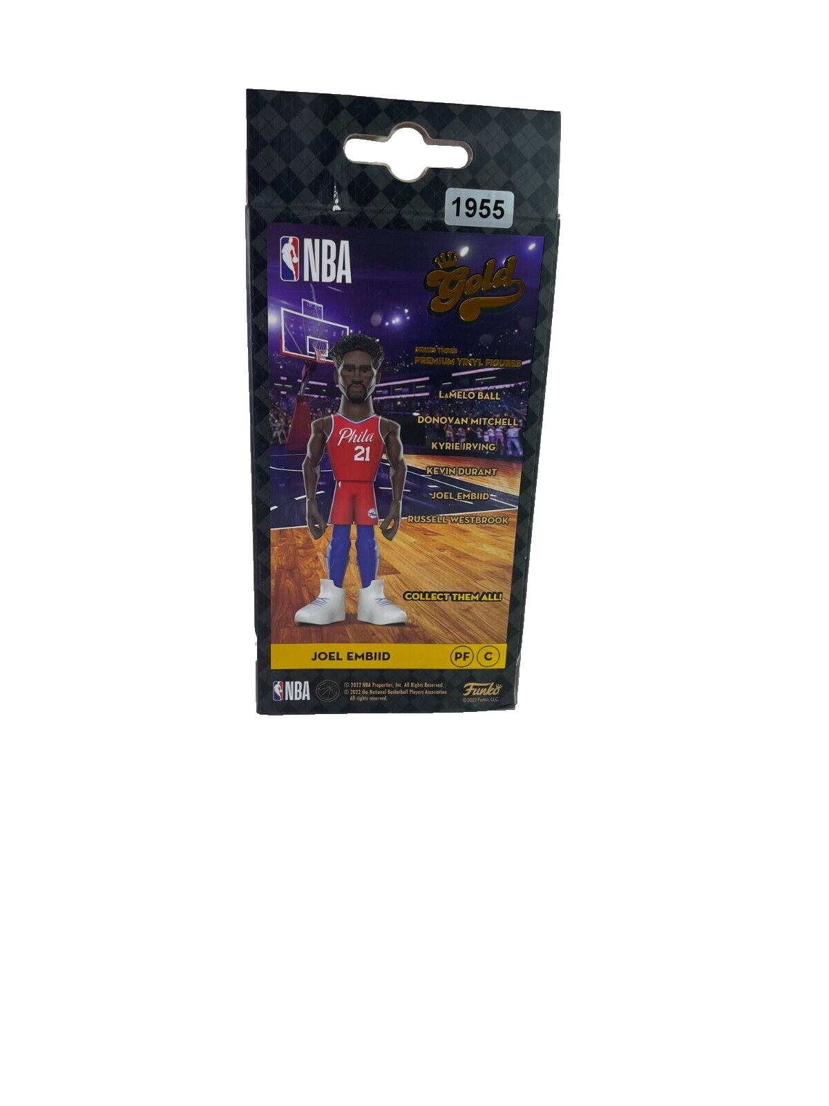 Funko Gold Joel Embiid CHASE Figure Philadelphia 76ers NBA Premium Vinyl