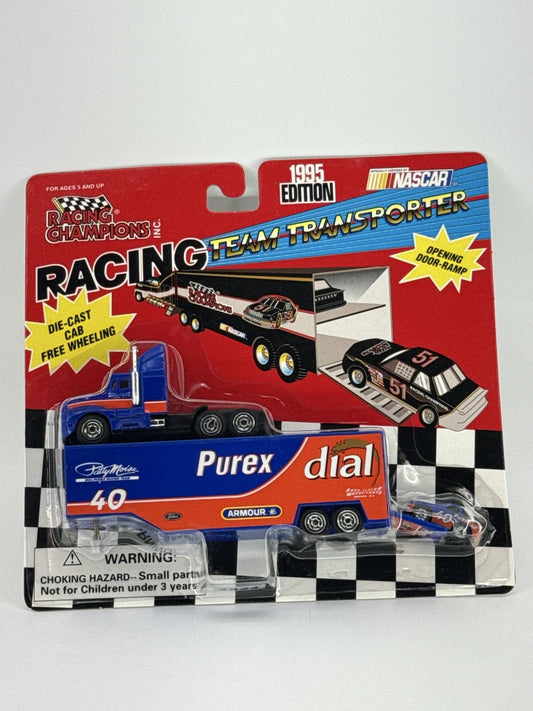 1995 Racing Champions NASCAR Patty Moise #40 Purex Dial Transporter Die-Cast