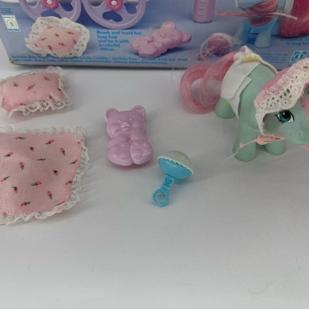 1985 My Little Pony G1 Baby Buggy Playset Cuddles Box Accs Hasbro