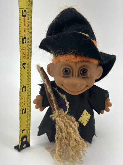 RUSS Halloween Witch Doll 4 Inch Black Plastic Vintage Troll Collectible China