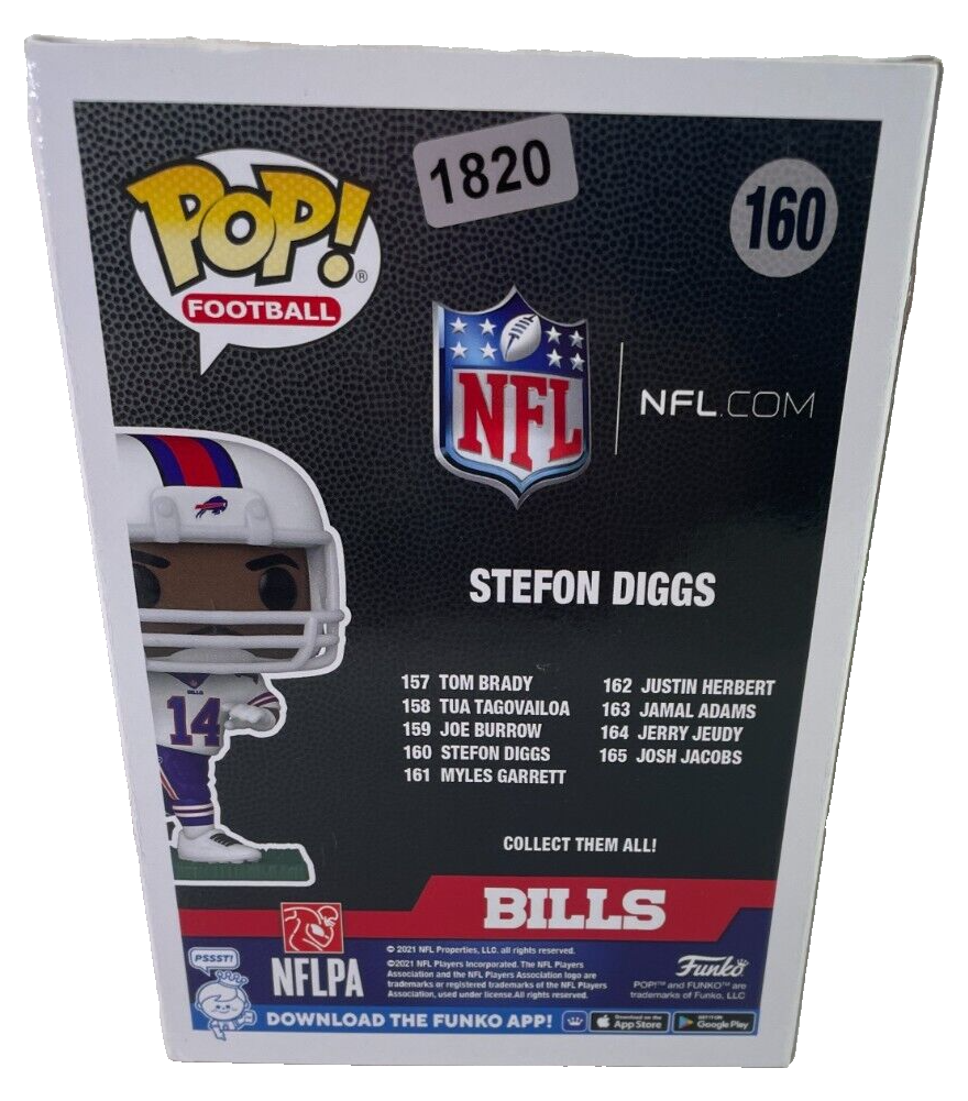 Funko Pop NFL Stefon Diggs #160 Buffalo Bills Vinyl Figure Series 8 HTF RARE! 🏈