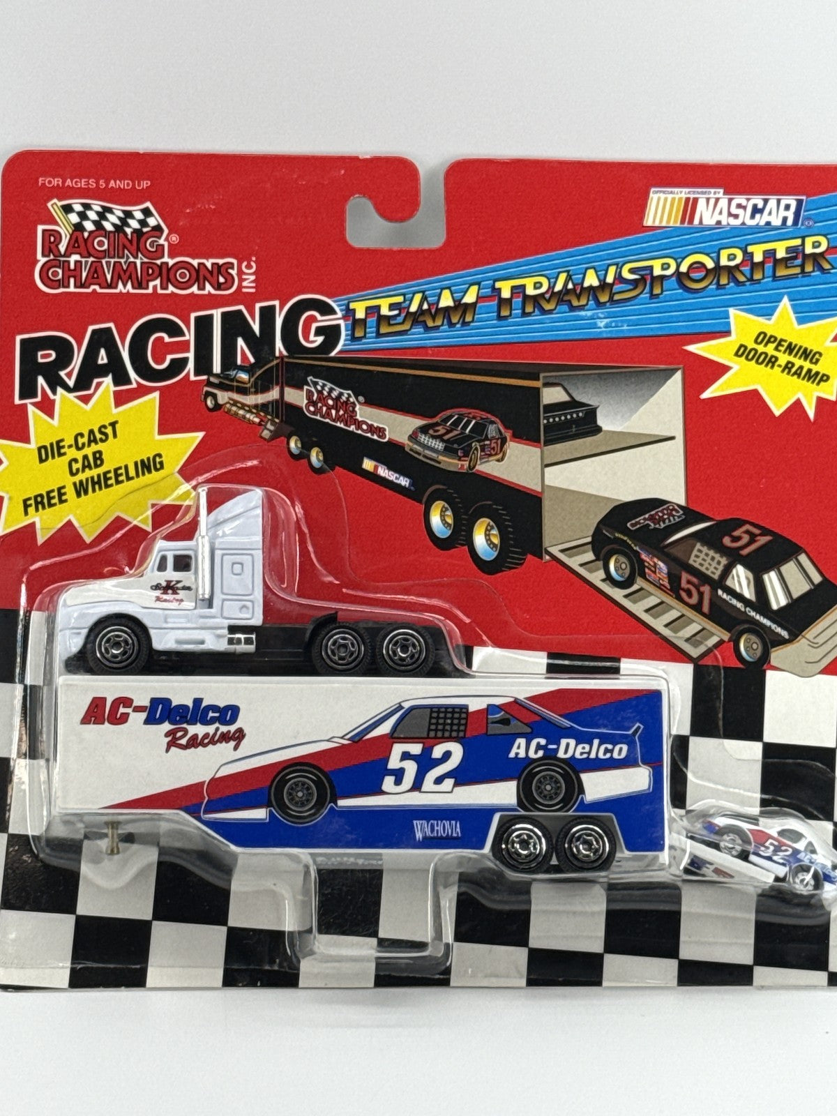 Vintage Racing Champions NASCAR Team Transporter AC Delco #52 Diecast New 1994