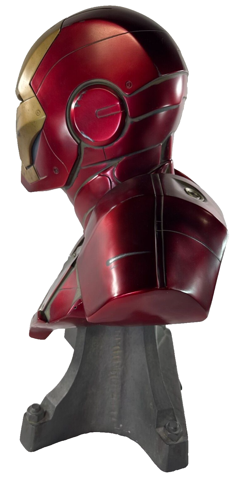 Sideshow Iron Man Mark III Life-Size Bust Battle Damaged Marvel Collectible USB