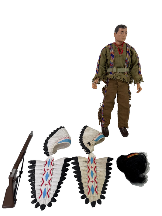 1964 GI Joe 12" Man of Action Scar Face Brown Hair Cotswold Elite Gear Set