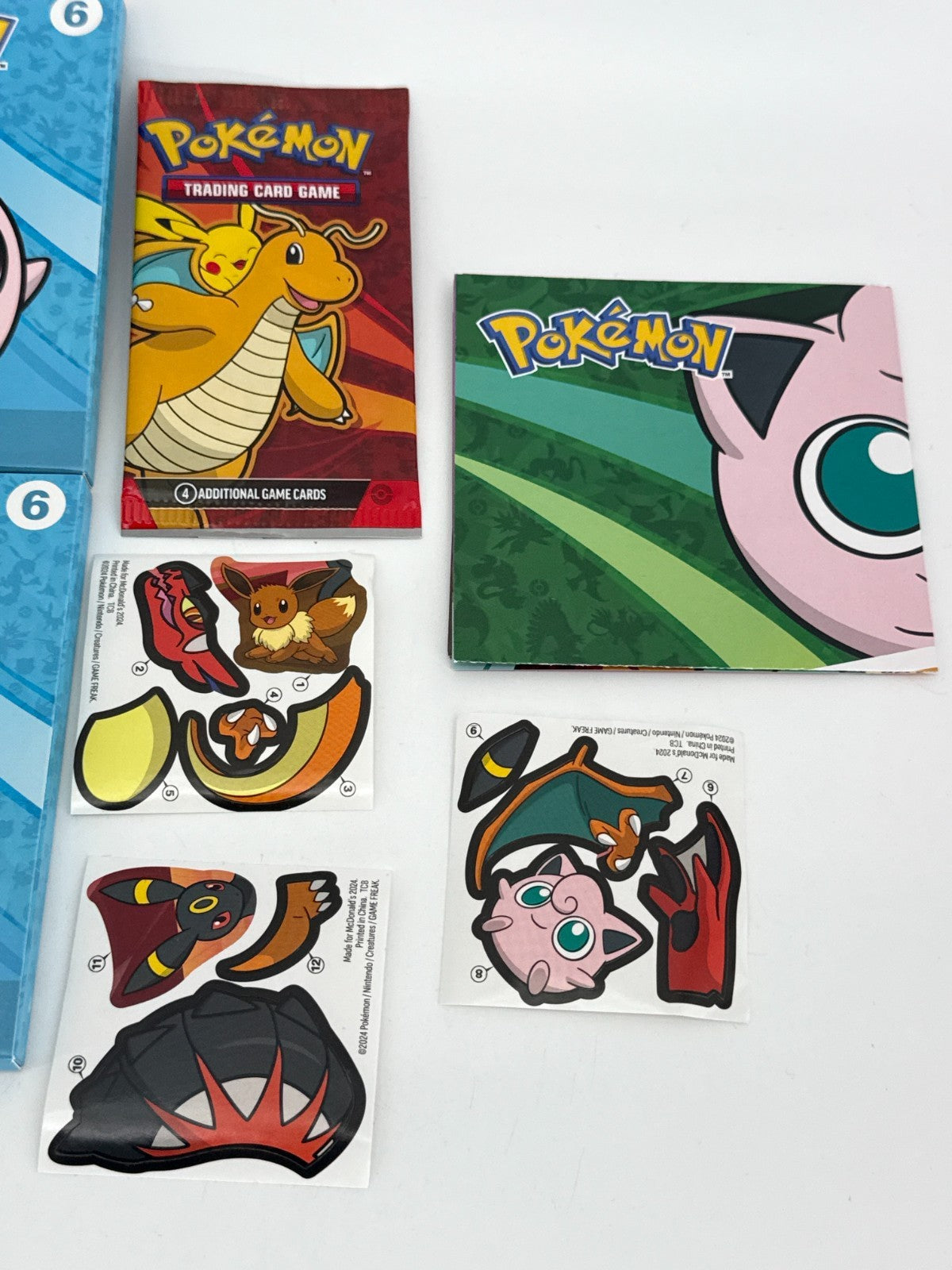 2024 McDonald's Pokémon Lot Jigglypuff Stickers + Promo Card Pack + Extras