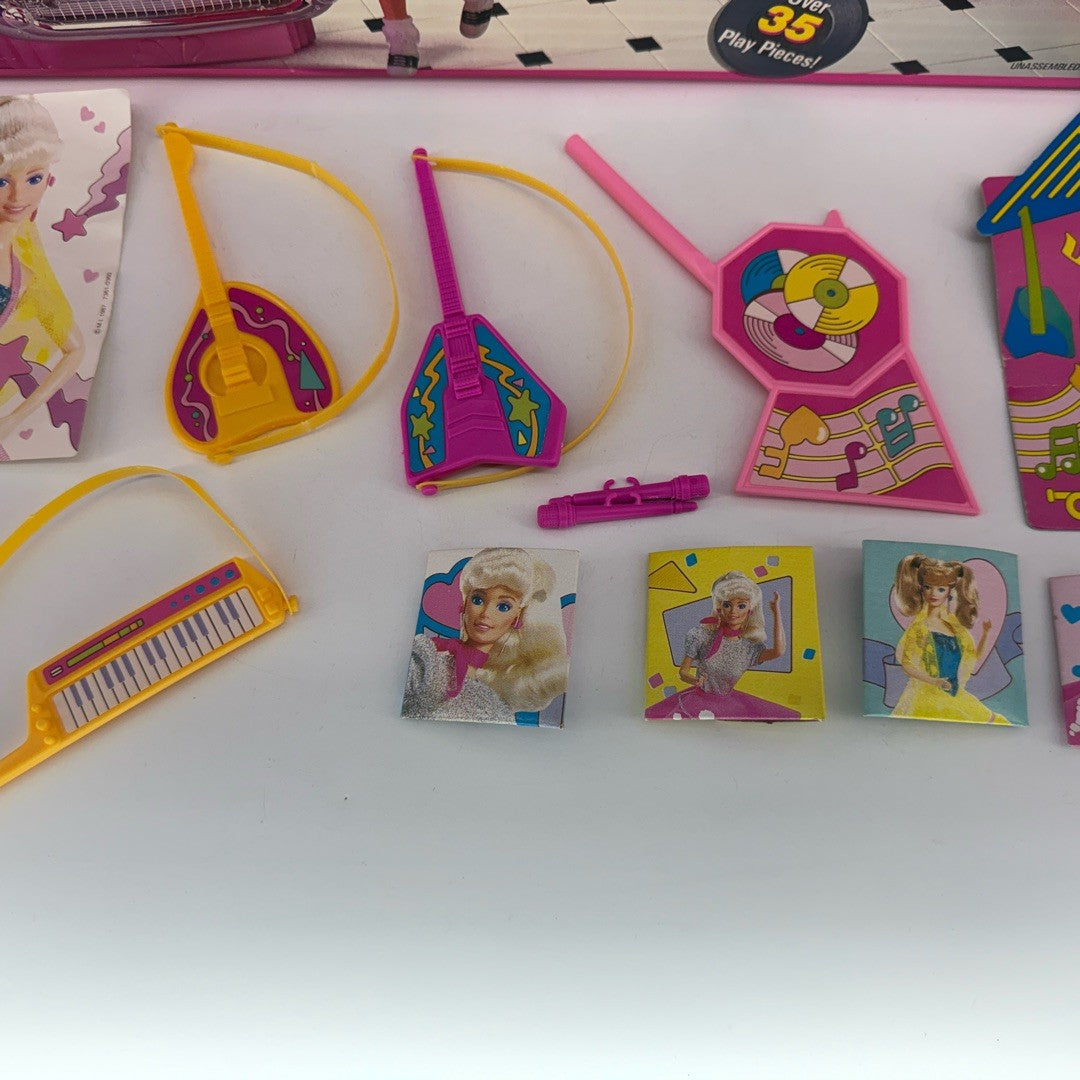 1987 Mattel Barbie Music Shop Playset #7361 Box Accys