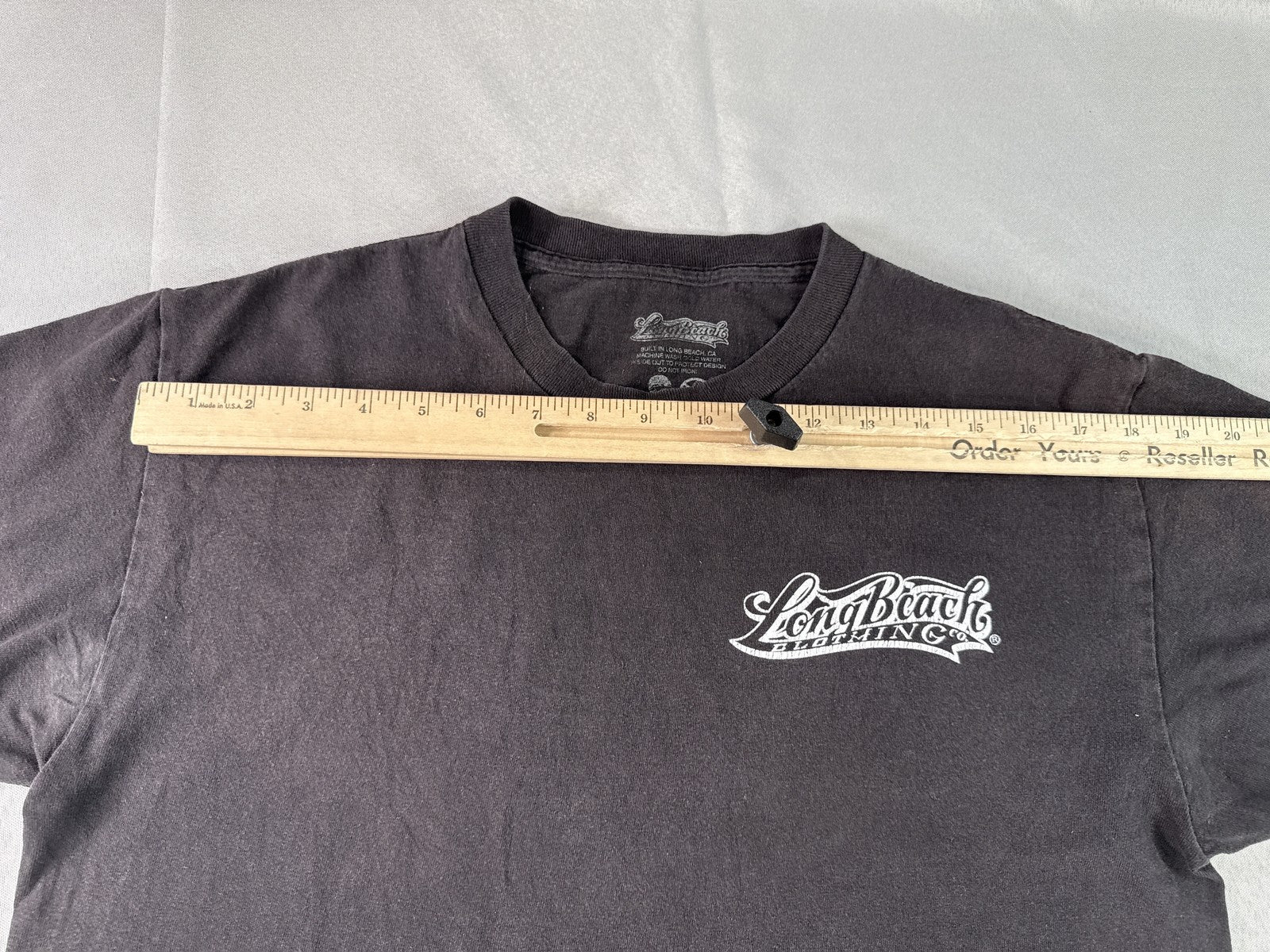 Long Beach Clothing Brewing Logo Graphic Tee M Black Cotton Regular Fit 100
