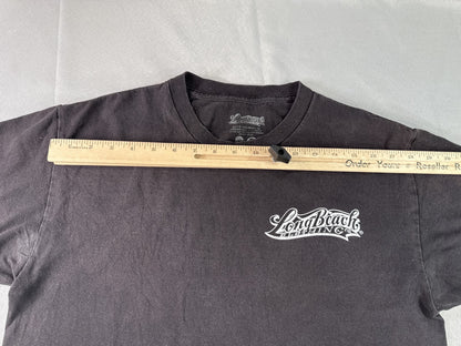 Long Beach Clothing Brewing Logo Graphic Tee M Black Cotton Regular Fit 100