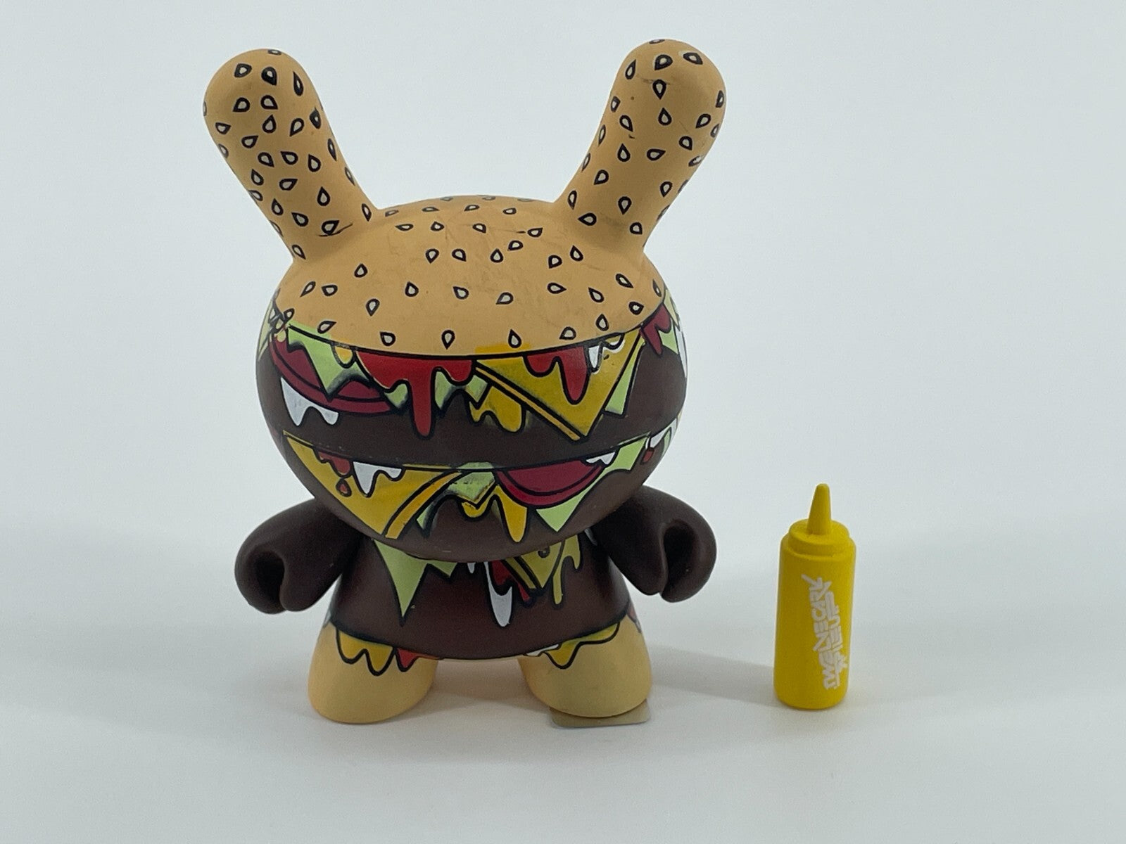 Kidrobot 3" Dunny Series 4 Twelve Car Pileup Burger Loose 2007 Art Toy OG