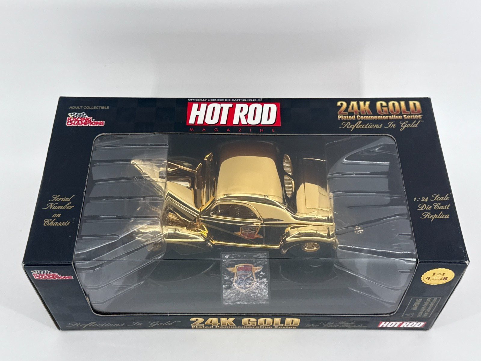 Racing Champions 1:24 24K Gold Plated ‘41 Willys Coupe– HOT ROD Magazine Limited