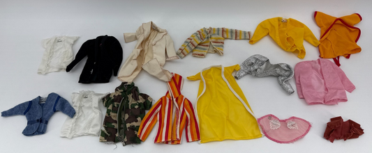 Vintage Barbie Clothes Lot Mattel Genuine Fashion Mixed Outfits Tagged + Accesso