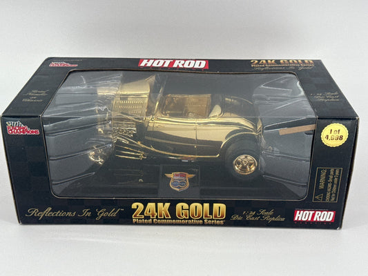 Racing Champions 1:24 24K Gold Plated Hot Rod Diecast Car – Reflections in Gold,