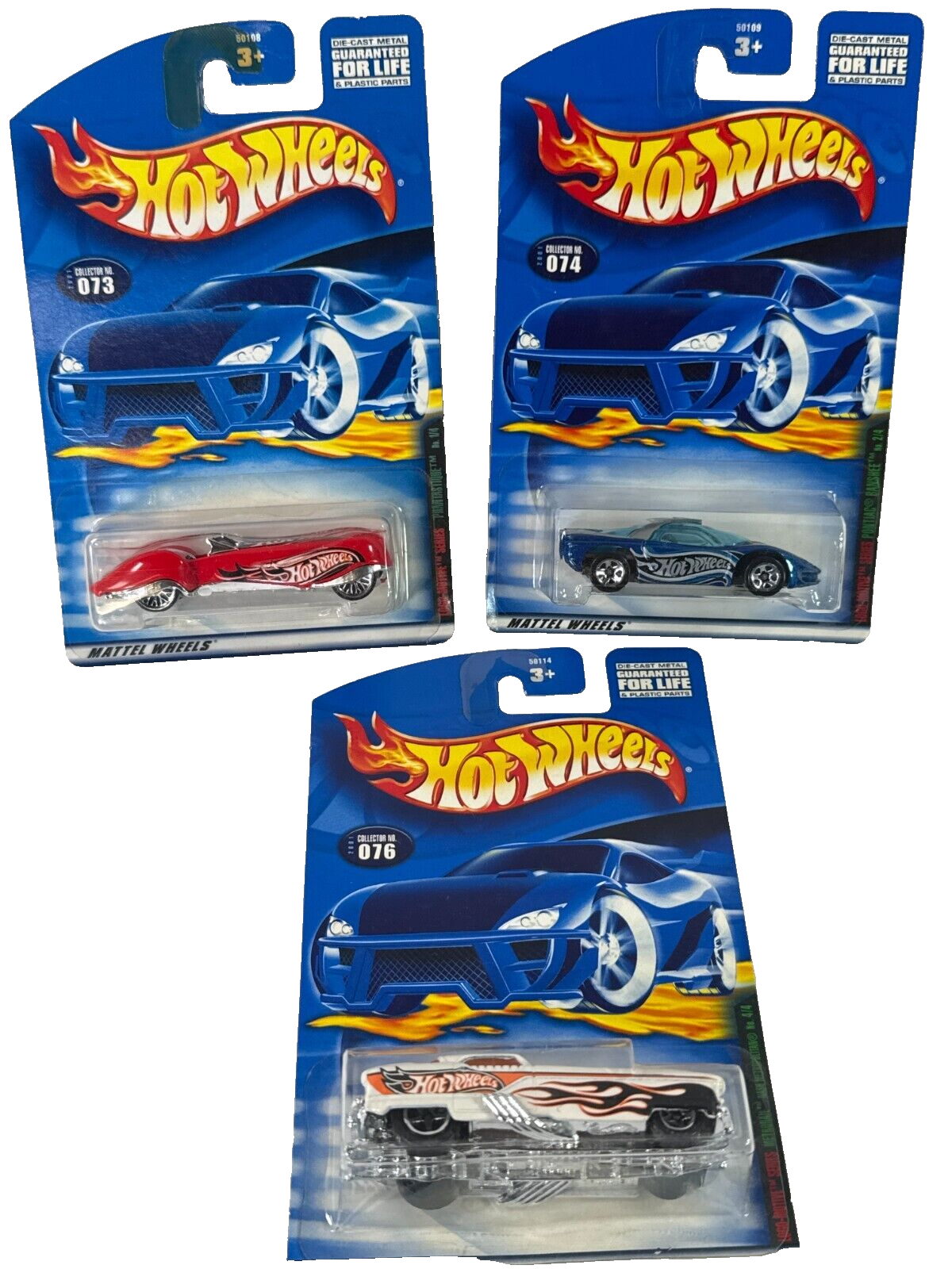 🔥 Hot Wheels 2001 Loco-Motive Series Lot of 3 Die-Cast Cars #073 #074 #076 MINT