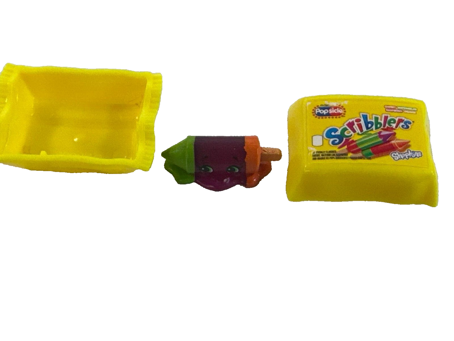 Shopkins Real Littles Purple Eggplant Mini Figure w/ Yellow Container