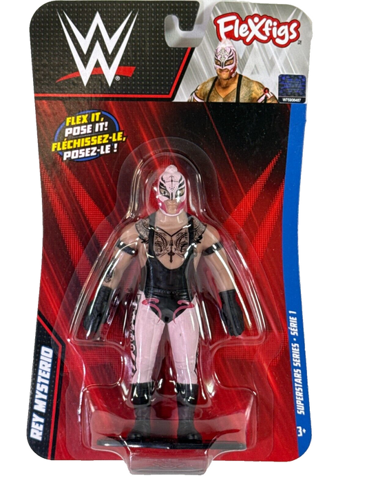 WWE FleXfigs Rey Mysterio Series 1 Bendable Action Figure – Iconic Superstar